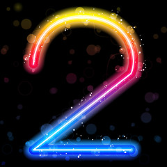 Image showing Number Rainbow Lights  Glitter with Sparkles