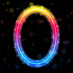 Image showing Number Rainbow Lights  Glitter with Sparkles