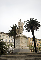 Image showing Napoleon statue Bastia Corsica