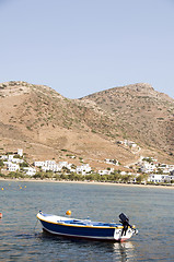 Image showing boat harbor Ios Cyclades Greece Greek Islands