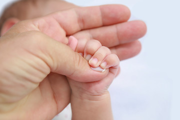 Image showing Mother's and baby's hands 