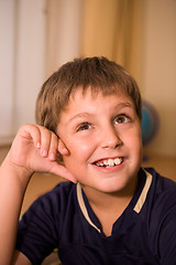 Image showing Portrait of young cheerful boy 