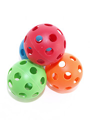 Image showing Stacked Toy Balls