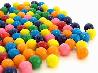 Image showing Gumballs over White