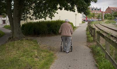 Image showing Diabled elderly male