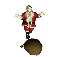 Image showing Santa Claus found his bag