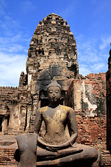 Image showing Buddha Image in Pagoda Lopburi of Thailand 