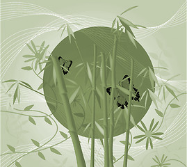 Image showing Bamboo and Sun