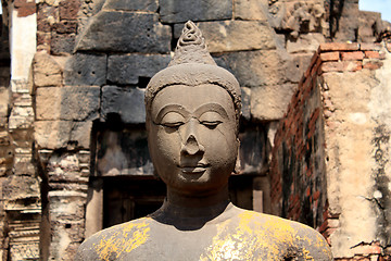 Image showing Buddha Image in Pagoda Lopburi of Thailand 