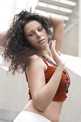 Image showing dancing young attractive woman