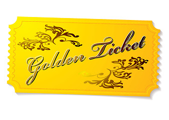 Image showing Golden winning ticket