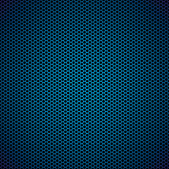 Image showing blue hexagon metal background