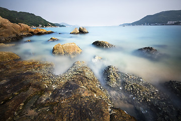 Image showing Rock and sea in hong kong