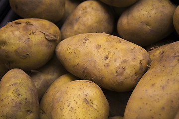 Image showing potatoes raw vegetables food pattern in market 