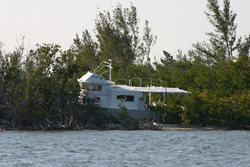 Image showing Boat Wreck on Shore