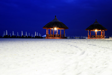 Image showing Restaurant on the beach