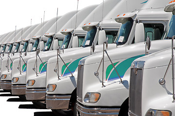 Image showing Semi Truck Fleet