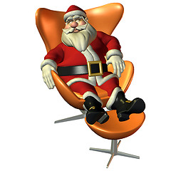 Image showing Santa Claus in sitting pose