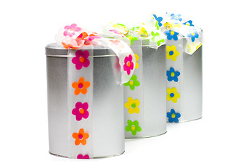 Image showing metal gift boxes