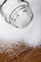 Image showing salt in glass container