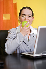 Image showing A bite in apple