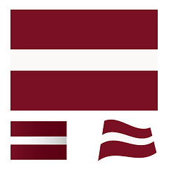 Image showing Latvia flag set