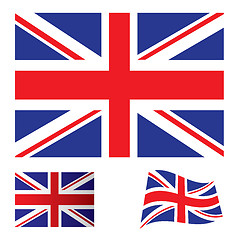 Image showing United kingdom flag set