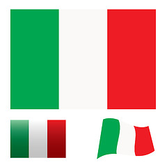 Image showing Italy flag set