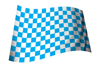 Image showing blue checkered flag