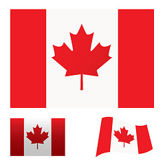 Image showing Canada flag set