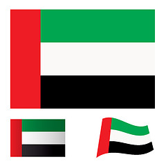 Image showing United arab emirates flag set