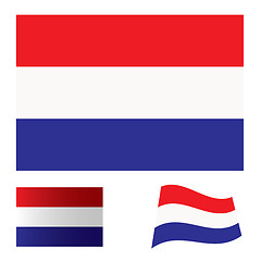 Image showing Netherlands flag set