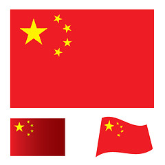 Image showing China flag set