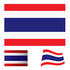 Image showing Thailand flag set