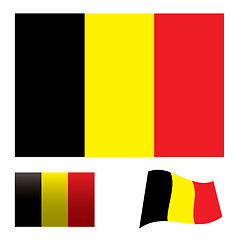 Image showing Belgium flag set