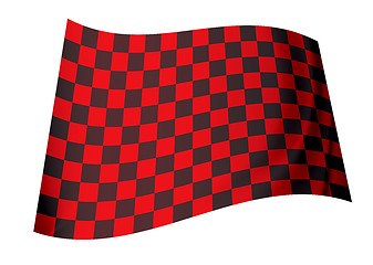 Image showing red checkered flag