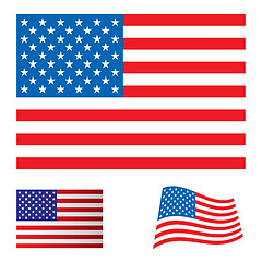 Image showing USA flag set