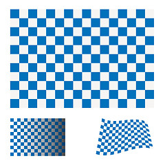 Image showing checkered blue flag