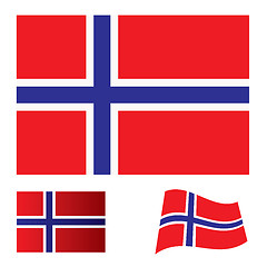 Image showing Norway flag set