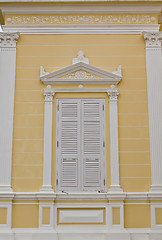 Image showing White Window on Background Yellow