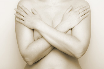 Image showing Arms Crossed Sepia