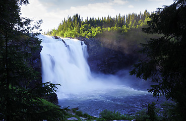Image showing Waterfall in Sweden