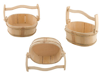 Image showing empty wooden bucket