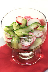 Image showing Radish-cucumber salad