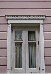 Image showing White Window on Background Violet