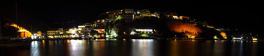 Image showing Agia Galini at night