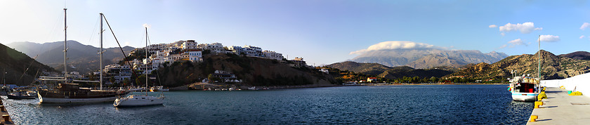 Image showing Agia Galini harbour and bay