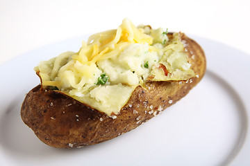 Image showing Baked potato on plate