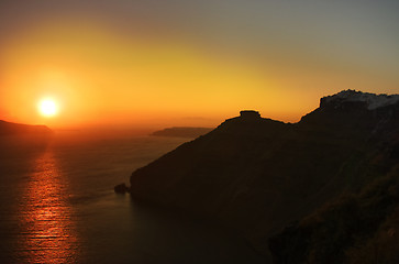 Image showing Santorini sunset