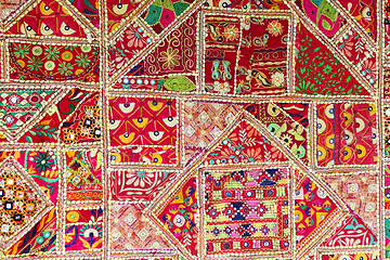 Image showing Indian patchwork background